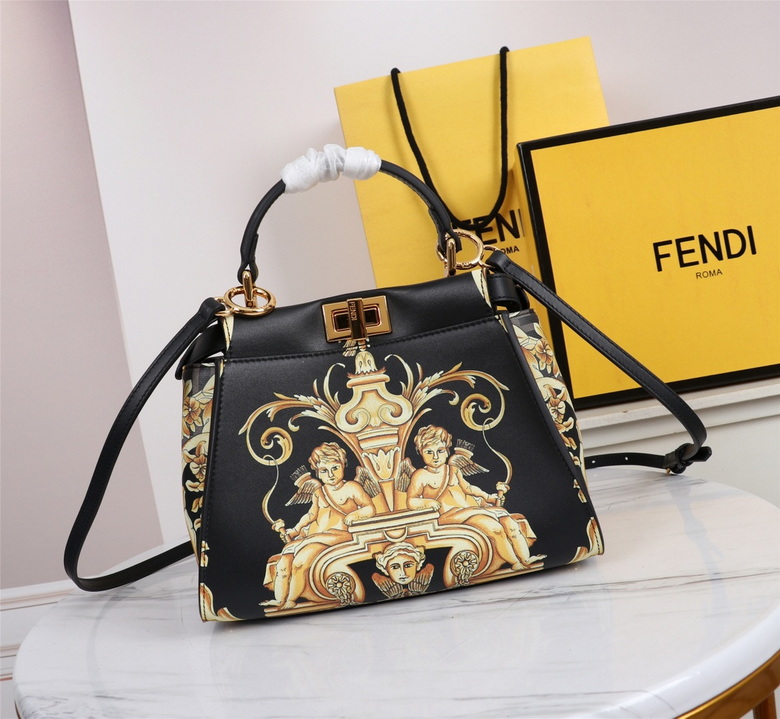 Best Fendi Black Zucca Canvas Bag 80033 Replica