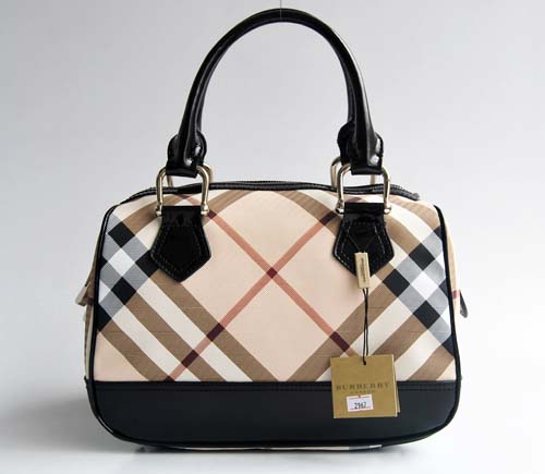 Replica Burberry 2967 Black Grid Handbag