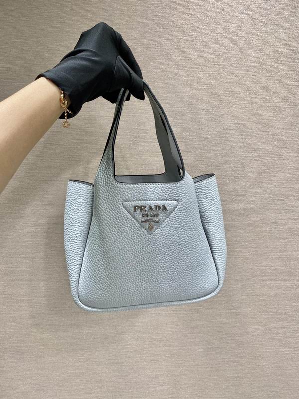 Fake Prada P8008 Leather Coffee Handbag