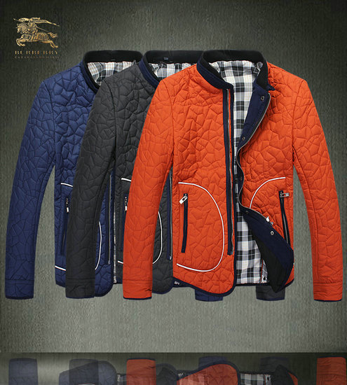 Cheap 2013 New Style Blue Orange Black Burberry Best Sales Cotton Mens Coat Fashion 087