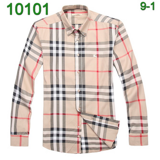 Cheap Replica Burberry Man Long Shirts Bmlshirts-053